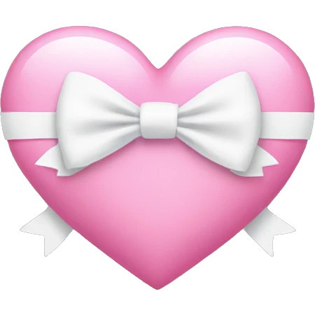 pink heart with white bows emoji