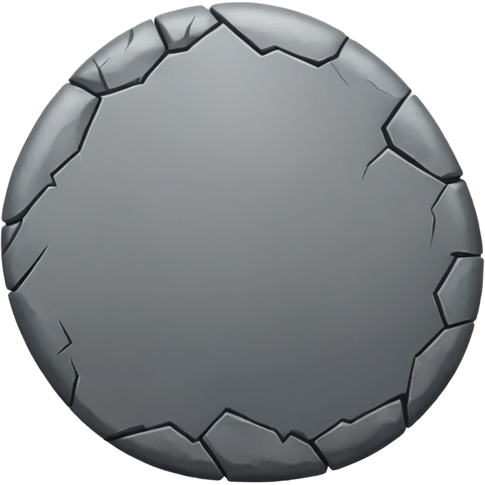 round stone, no face emoji