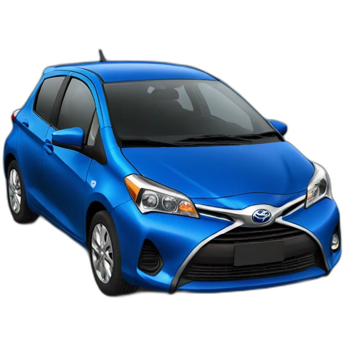 Blue Toyota yaris 4 emoji