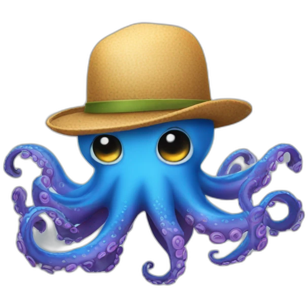 octupus with hat emoji