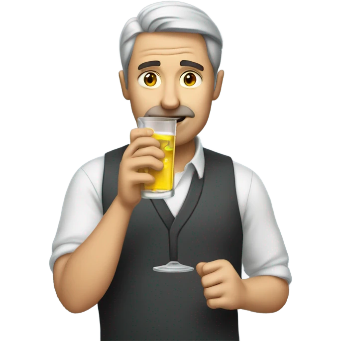 man drinking vodka emoji