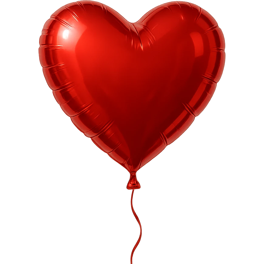 romantic heart-shaped balloon emoji