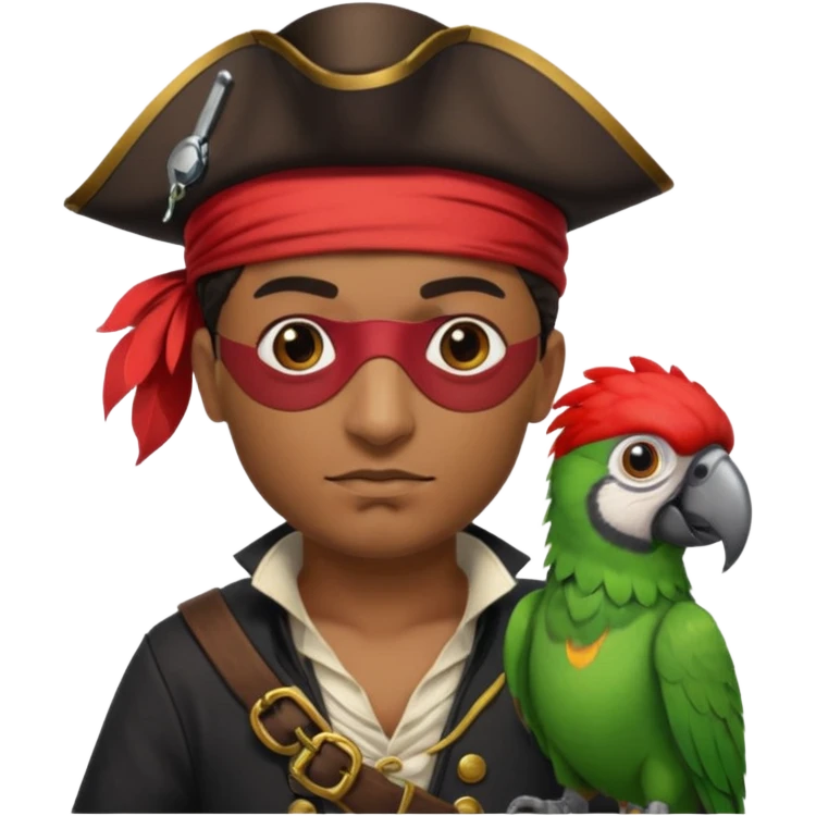 pirate and parrot emoji