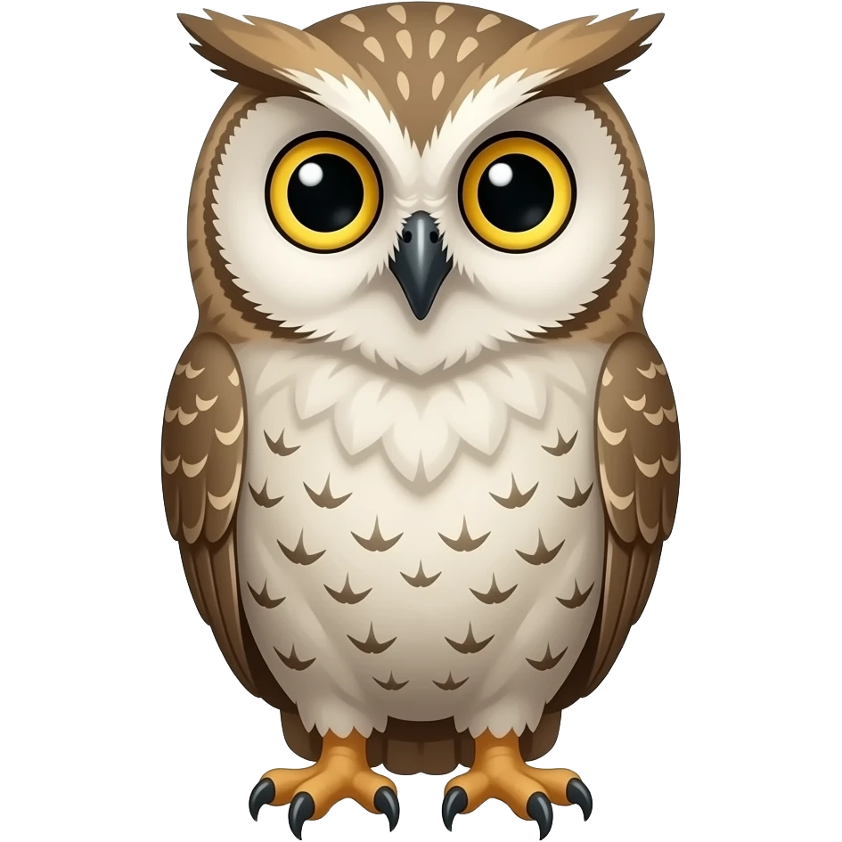 Make me a owl replace the owl head with a cat Head emoji