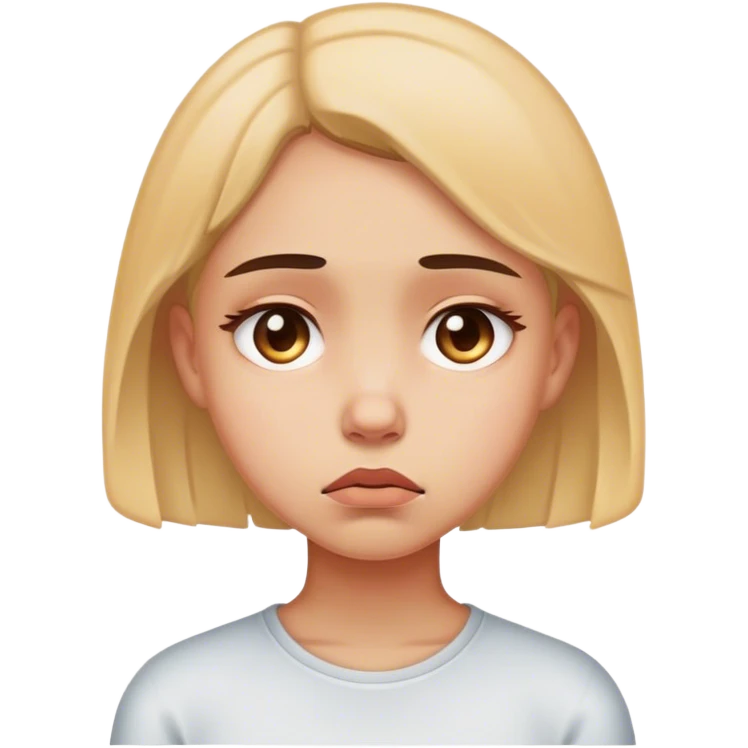 Girl sad emoji