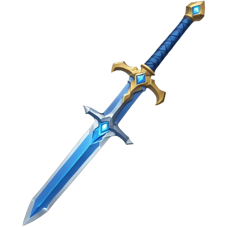 Master Sword from Legend of Zelda with blue hilt emoji