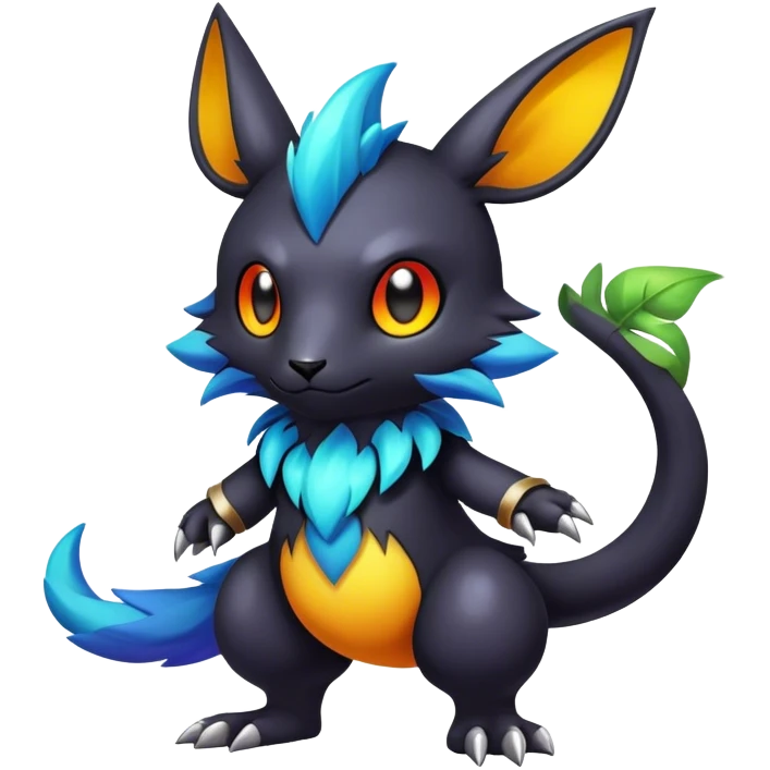 cool colorful dark fantasy animal hybrid Fakemon full body emoji