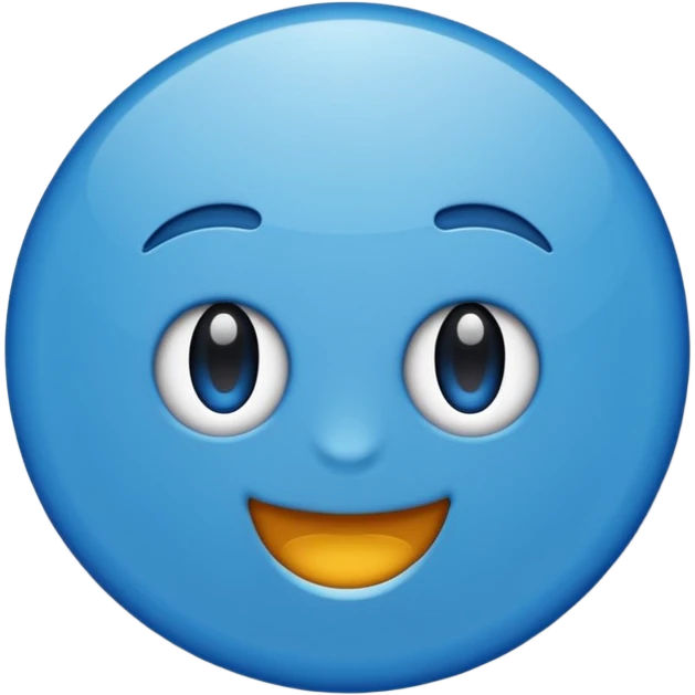 Blue sticker emoji