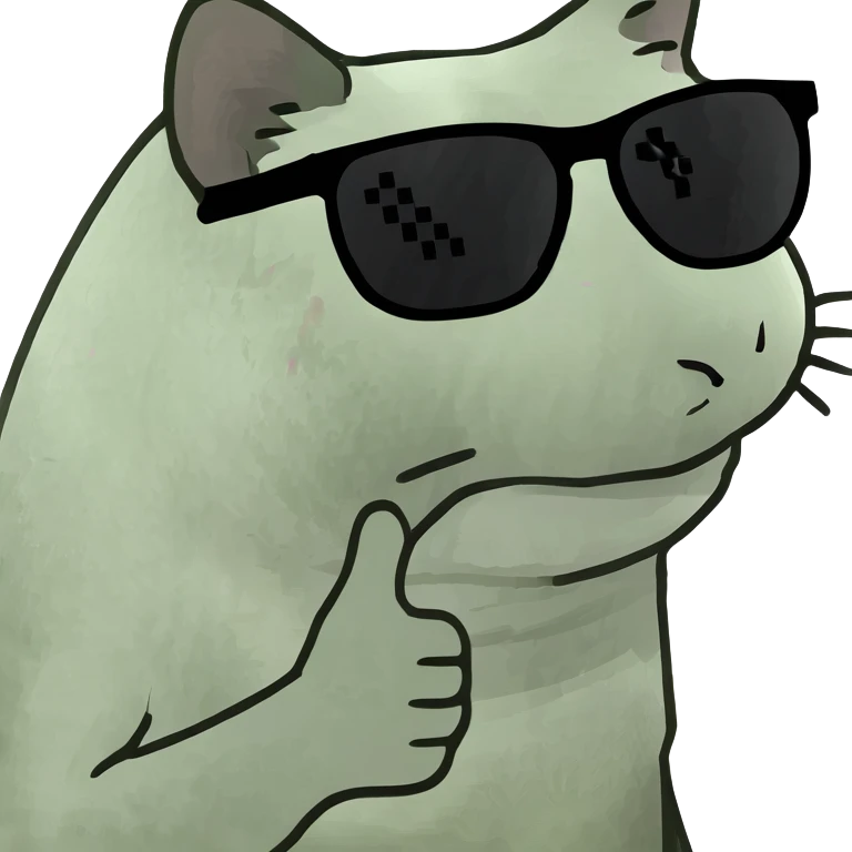 Cat with sunglasses emoji