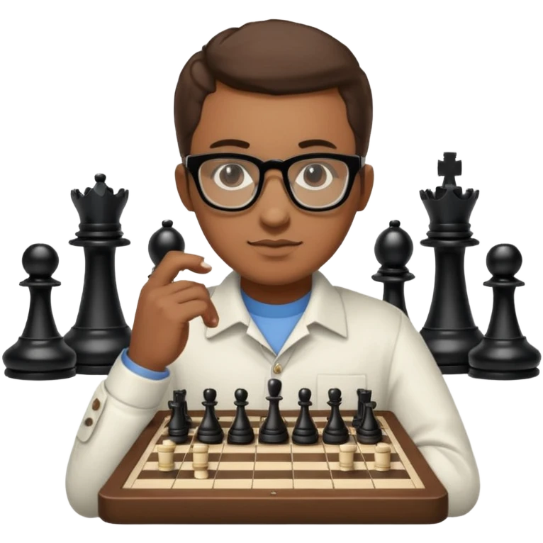 Player with chess clock, Chess club. emoji