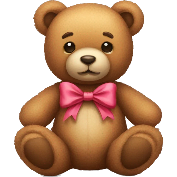 Teddy bear with bow emoji