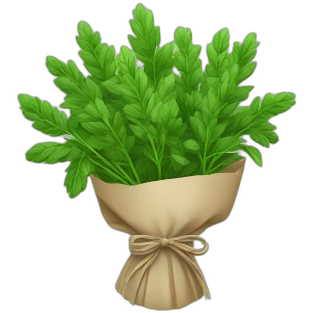 bouquet of green herbs emoji