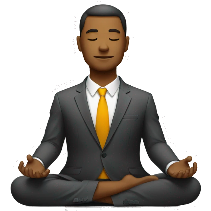 businessman meditating emoji