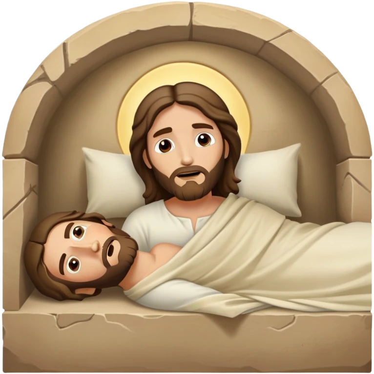 Jesus Christ waking up in a tomb emoji