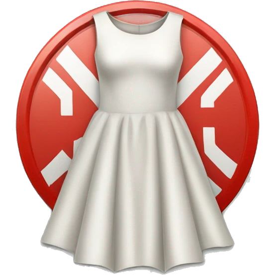 Dress in the circle of the forbidden traffic sign emoji