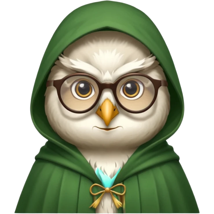 white owl professor in green cloak Capelo emoji