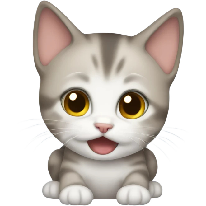 Overwhelmed kitten emoji