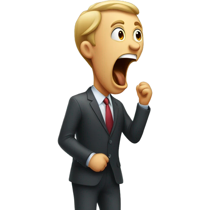 businessman yawning emoji