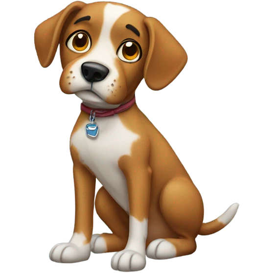 Dog with broke leg  emoji