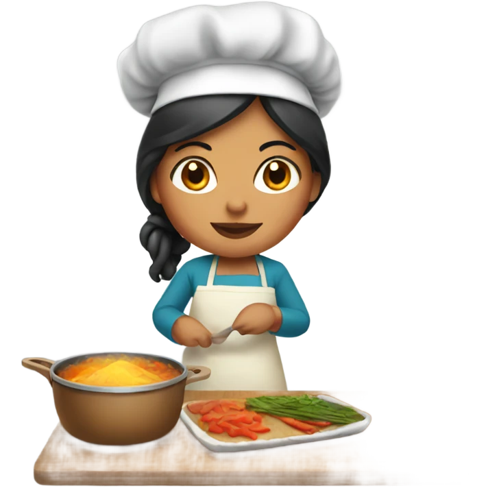 Peruvian female cooking emoji