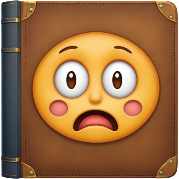 a book with the emotion of embarrassment emoji