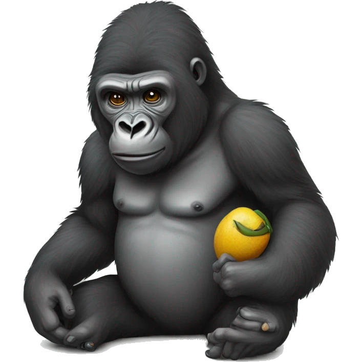 Gorilla with a peruke emoji