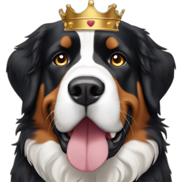 Bernese mountain dog king emoji