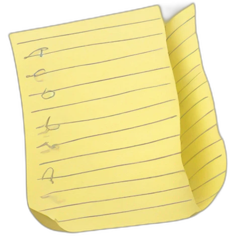 notes on a yellow paper emoji