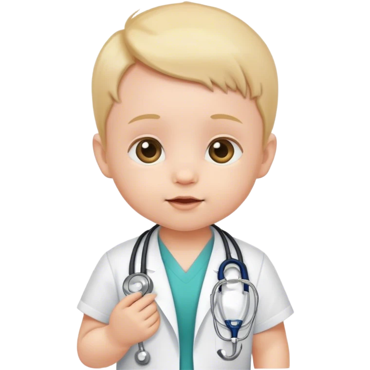bebe com estetoscopio emoji