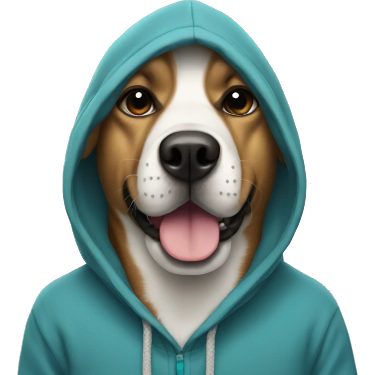 Dog in a hoody emoji