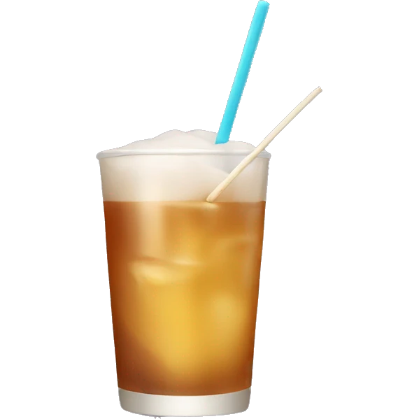 Drink with toothpick in it emoji