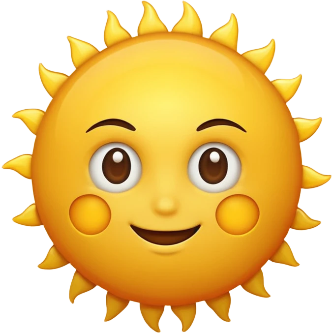 simple sun emoji. no face, no eyebrows, no lips needed emoji