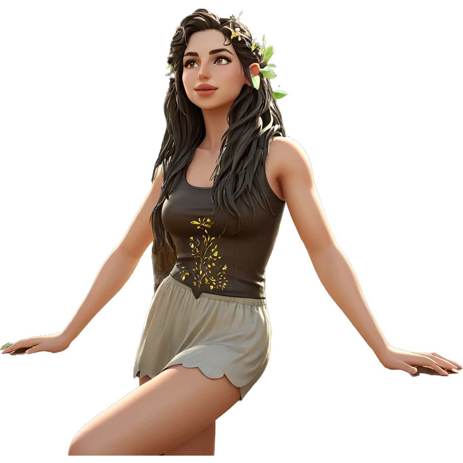 fairy girl in nature emoji