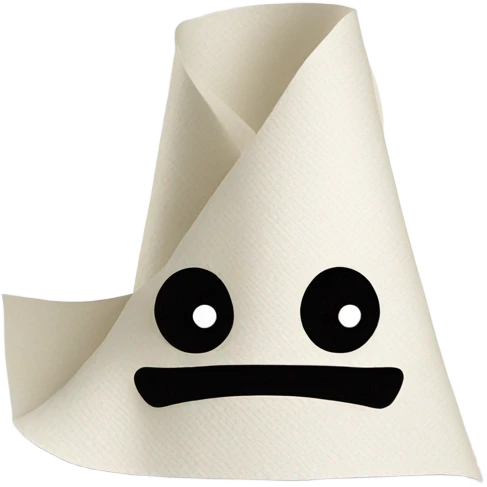 paper towels with hat emoji