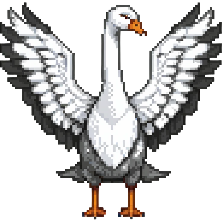 swan with wings spread emoji