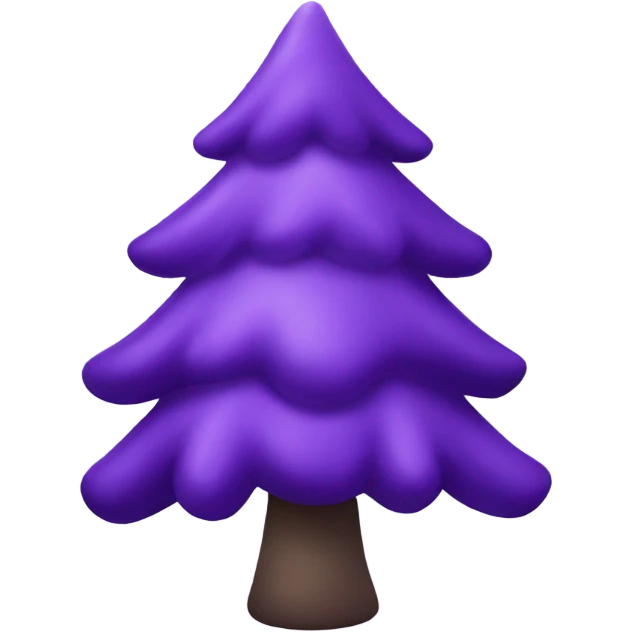 Purple Christmas tree emoji