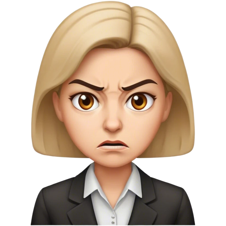 female angry accountant emoji