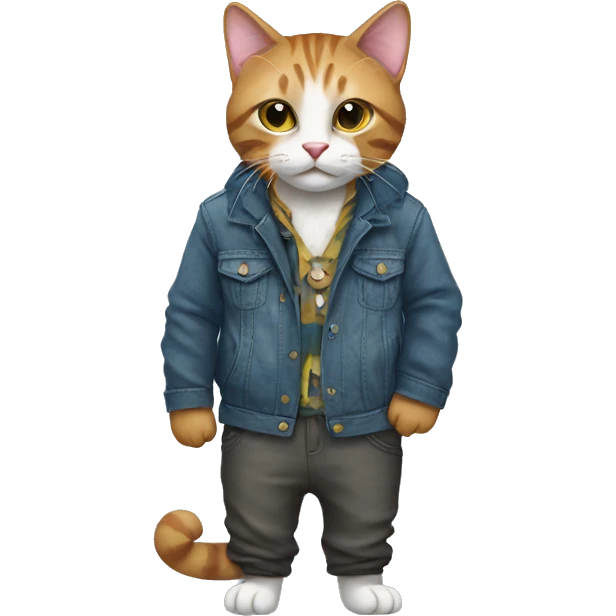 Cat wearing clothes emoji