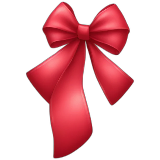 Cherry red bow emoji