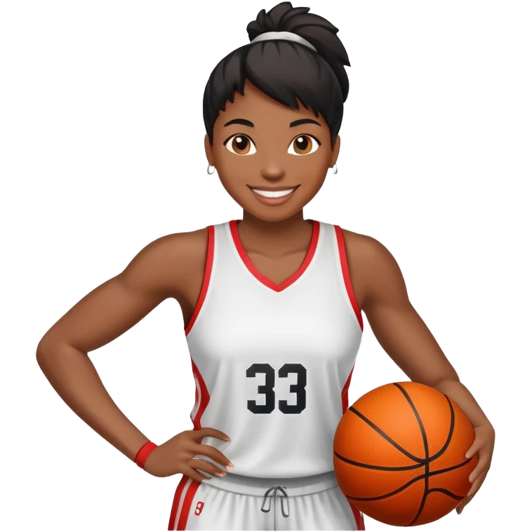 Black female basketball player emoji
