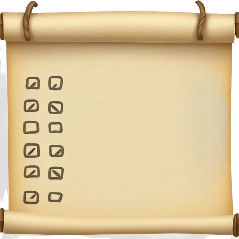 a scroll that has todo list on it with completed tasks emoji