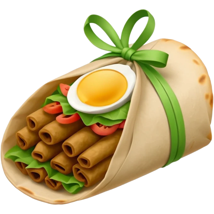 gyros in green paper emoji