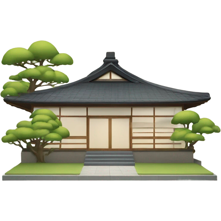 Front facing modern japan house  emoji