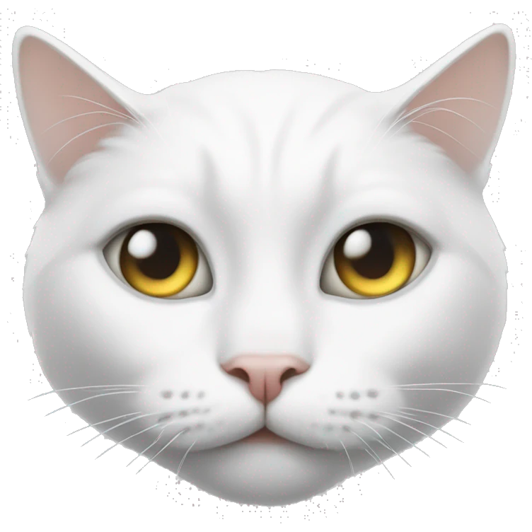 White cat with one eye 👁️ emoji