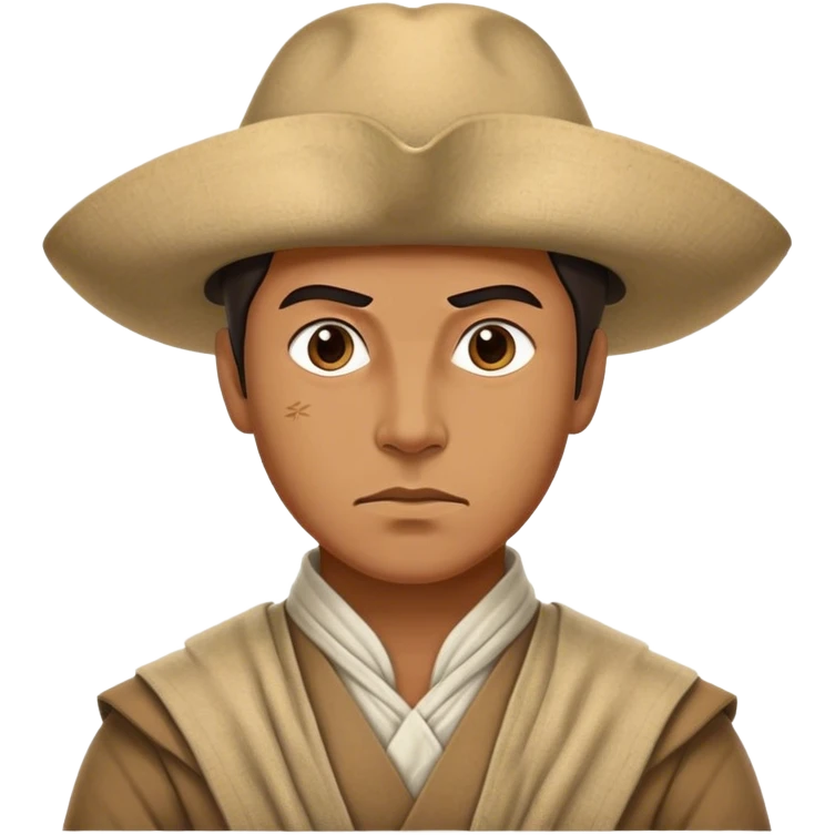 Cinematic Realistic Ho Chi Minh Portrait Emoji, depicted as a determined revolutionary leader in traditional attire with a humble expression, rendered with lifelike textures and soft natural lighting that captures his enduring legacy. emoji