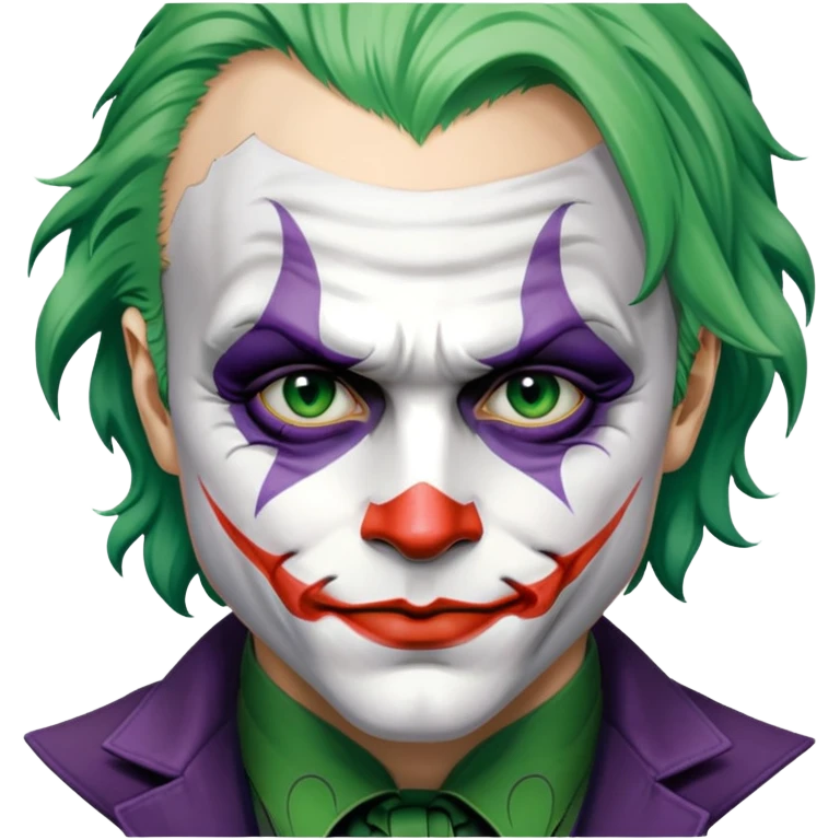 Heath Ledger Joker with face paint and green hair emoji