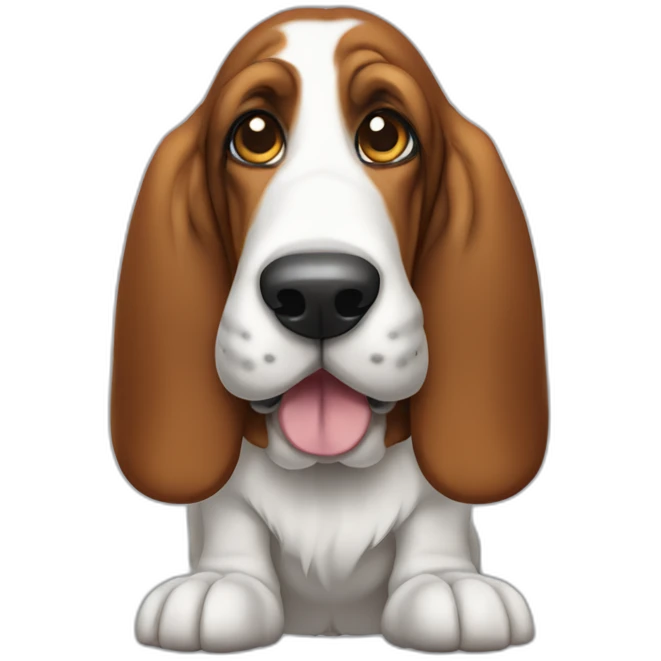 Dog basset hound full-body emoji