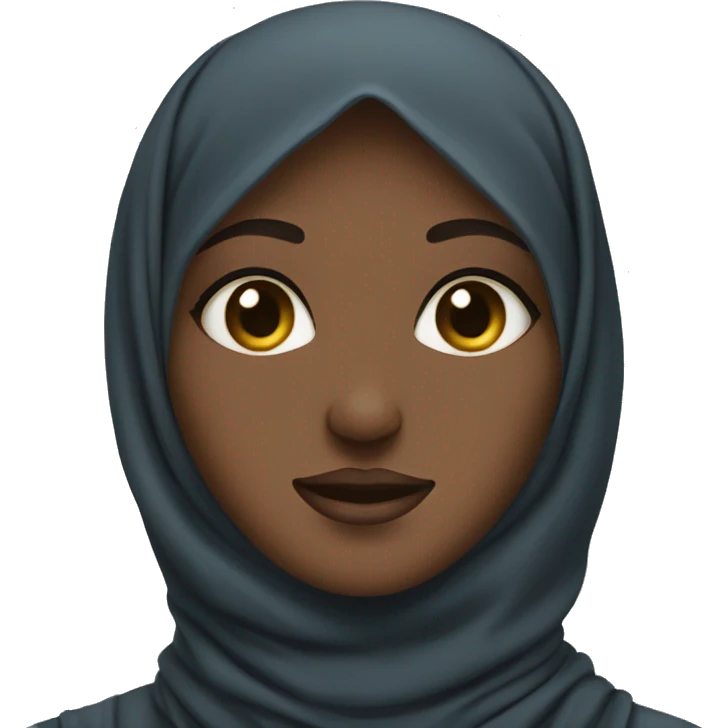 African hijabi face palm eyeroll emoji