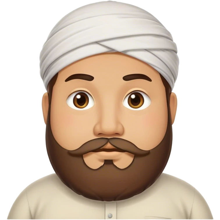 muslim chubby man with beard emoji