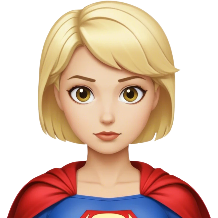 Short hair blonde woman superhero  emoji
